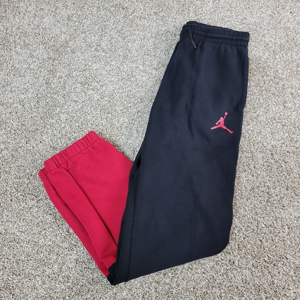 Air‎ Jordan Youth Large Black Red Jumpman Fleece Jogger Sweatpants